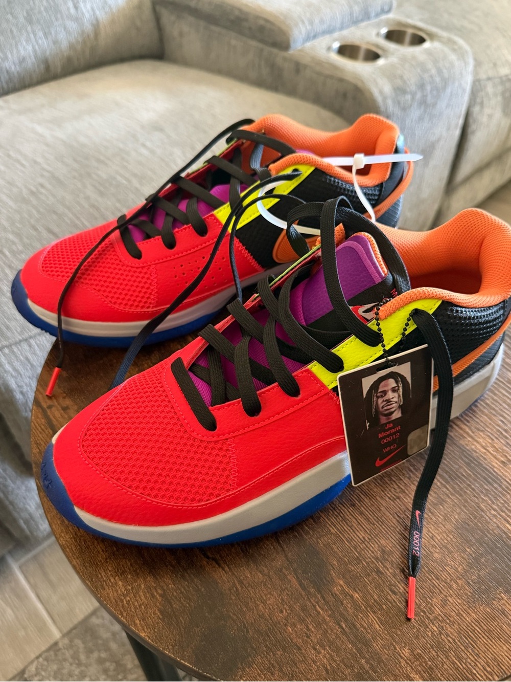 Kids Bright Red Multi-Color Athletic Shoes